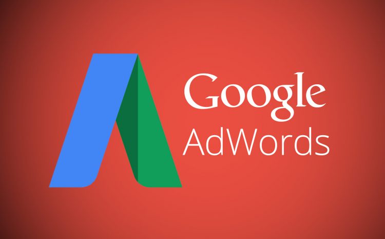 google adwords, logo, fondo rojo